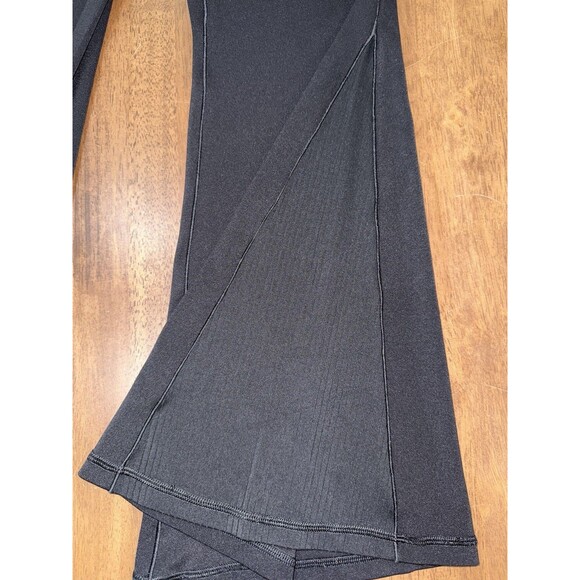 Aerie OFFLINE Real Me Super Flare Leggings XXL High Rise Black Ribbed Panels - Picture 4 of 8